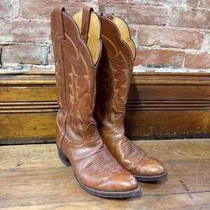 Vintage Tony Lama Leather Western Cowboy Boots 6622 Men’s 9.5D
